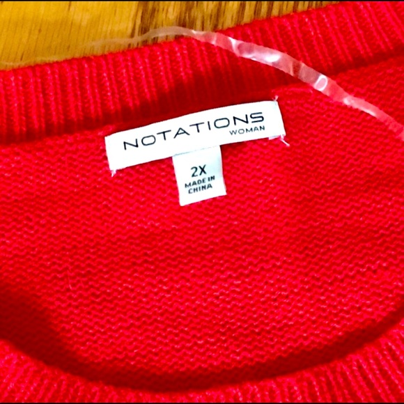 NEW Notations Holiday Ugly Christmas Sweater NEW! Size 2X - Picture 4 of 9